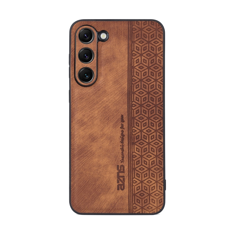 For Samsung Galaxy S23 5G AZNS 3D Embossed Skin Feel Phone Case(Brown) - Galaxy S23 5G Cases by AZNS | Online Shopping UK | buy2fix