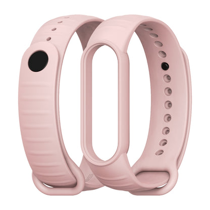 For Xiaomi Mi Band 7 / 6 / 5 MIJOBS Ripple Texture TPU Watch Band(Pink) - Watch Bands by MIJOBS | Online Shopping UK | buy2fix