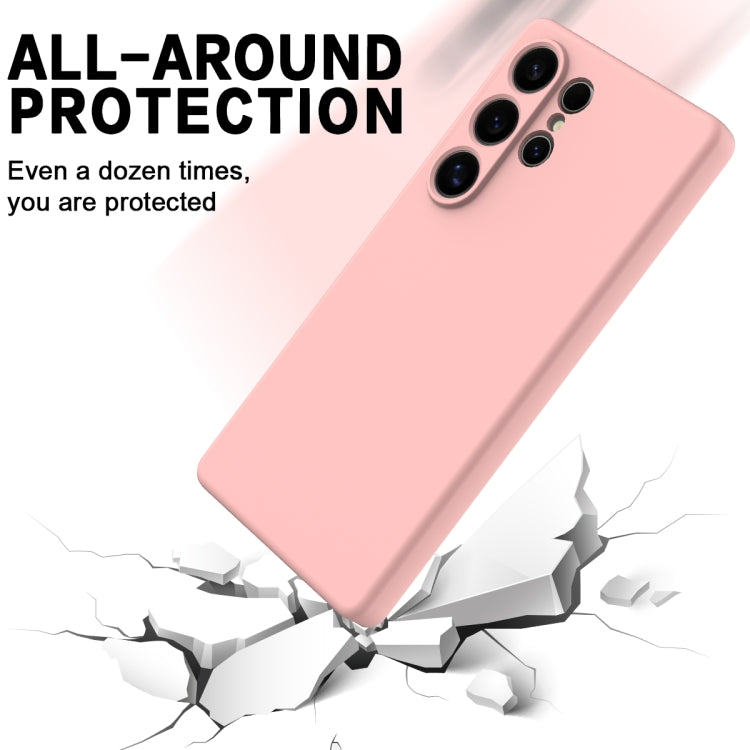 For Samsung Galaxy S25 Ultra Color Liquid Silicone Phone Case(Pink) - Galaxy S25 Ultra 5G Cases by buy2fix | Online Shopping UK | buy2fix