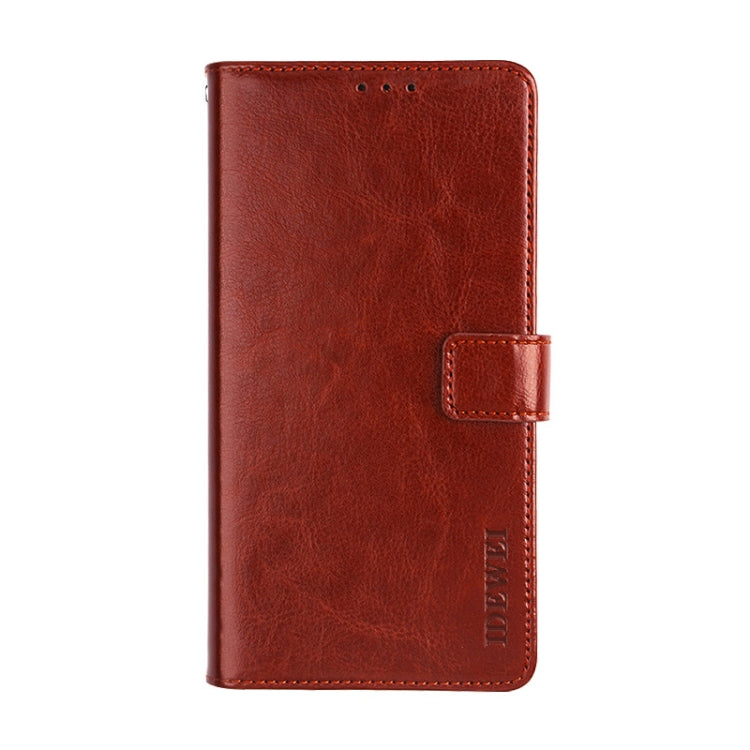 For Blackview A60 idewei Crazy Horse Texture Horizontal Flip Leather Case with Holder & Card Slots & Wallet(Brown) - More Brand by idewei | Online Shopping UK | buy2fix