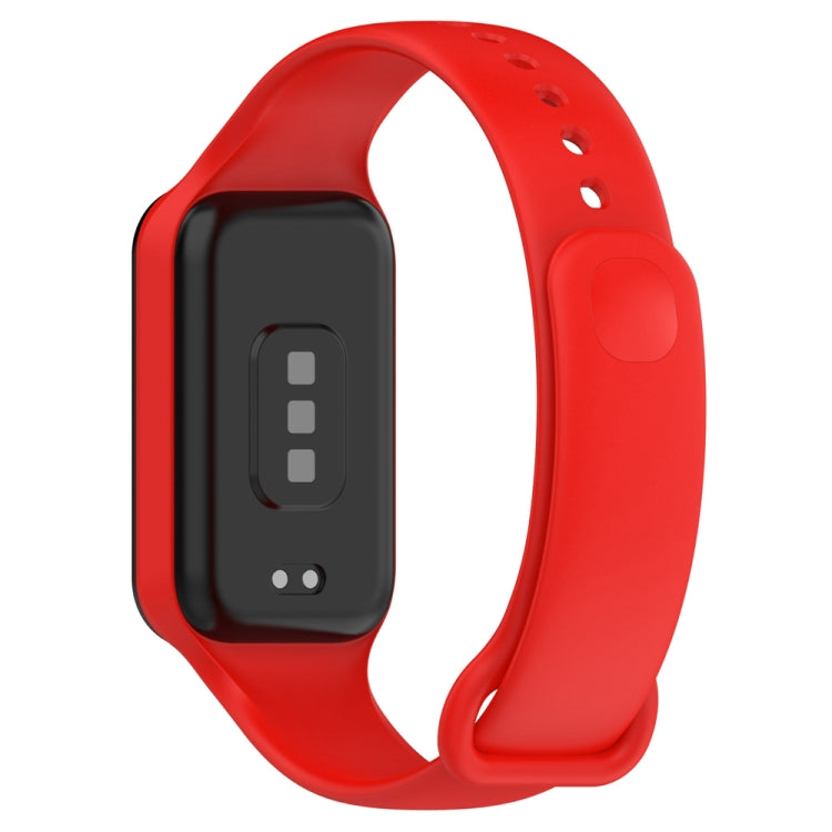 For Redmi Band 2 Solid Color Silicone Integrated Watch Band(Red) - Watch Bands by buy2fix | Online Shopping UK | buy2fix