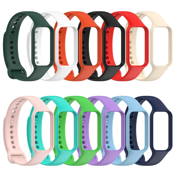 For Redmi Band 2 Solid Color Silicone Integrated Watch Band(Green) - Watch Bands by buy2fix | Online Shopping UK | buy2fix