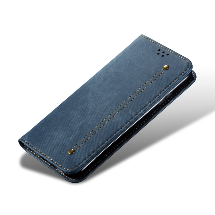 For OnePlus 11 Denim Texture Flip Leather Phone Case(Blue) - OnePlus Cases by buy2fix | Online Shopping UK | buy2fix