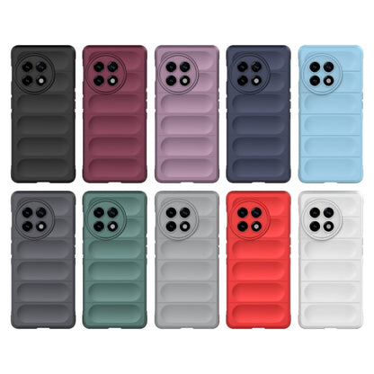 For OnePlus ACE 5G Magic Shield TPU + Flannel Phone Case(Dark Grey) - OnePlus Cases by buy2fix | Online Shopping UK | buy2fix