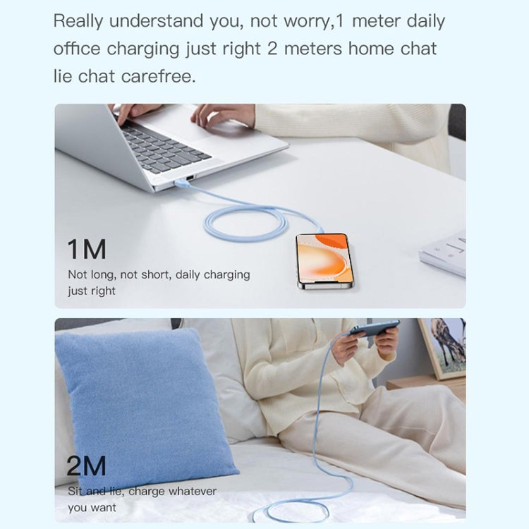 TOTU BM-007 Skin Sense Series USB to Micro-USB Silicone Data Cable, Length:2m(White) - Micro USB Cable by TOTUDESIGN | Online Shopping UK | buy2fix