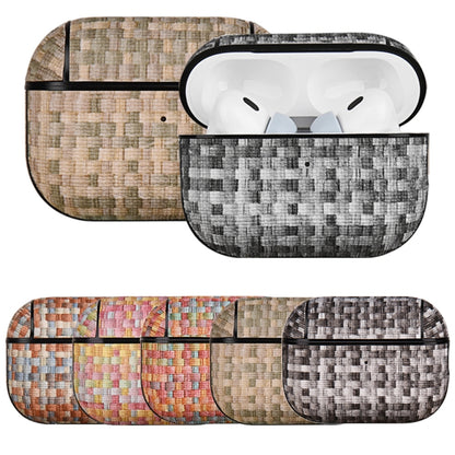 For AirPods Pro 2 PC Woven Leather Skin Earphone Case(Colorful) - For AirPods Pro 2 by buy2fix | Online Shopping UK | buy2fix