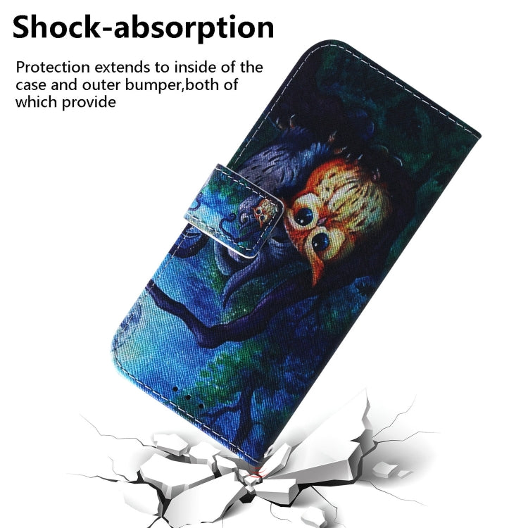 For OnePlus 11 Coloured Drawing Flip Leather Phone Case(Oil Painting Owl) - OnePlus Cases by buy2fix | Online Shopping UK | buy2fix