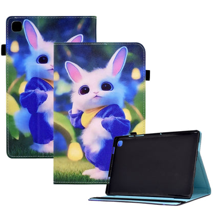 For Samsung Galaxy Tab S5e T720 Colored Drawing Stitching Elastic Band Leather Smart Tablet Case(Cute Rabbit) - Tab S5E 10.5 T720 / T725 by buy2fix | Online Shopping UK | buy2fix