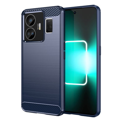 For Realme GT Neo 5 Brushed Texture Carbon Fiber TPU Phone Case(Blue) - Realme Cases by buy2fix | Online Shopping UK | buy2fix