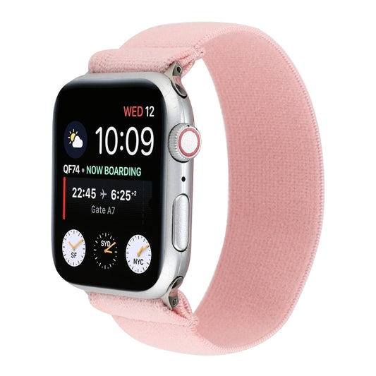 Elastic Nylon Braid Watch Band For Apple Watch Ultra 49mm&Watch Ultra 2 49mm / Series 9&8&7 45mm / SE 3&SE 2&6&SE&5&4 44mm / 3&2&1 42mm(Pink) - Watch Bands by buy2fix | Online Shopping UK | buy2fix