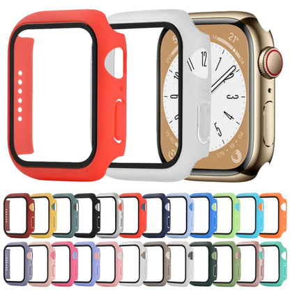 Shockproof PC+Tempered Glass Watch Protective Case For Apple Watch Series 8&7 41mm(Lavender) - Watch Cases by buy2fix | Online Shopping UK | buy2fix