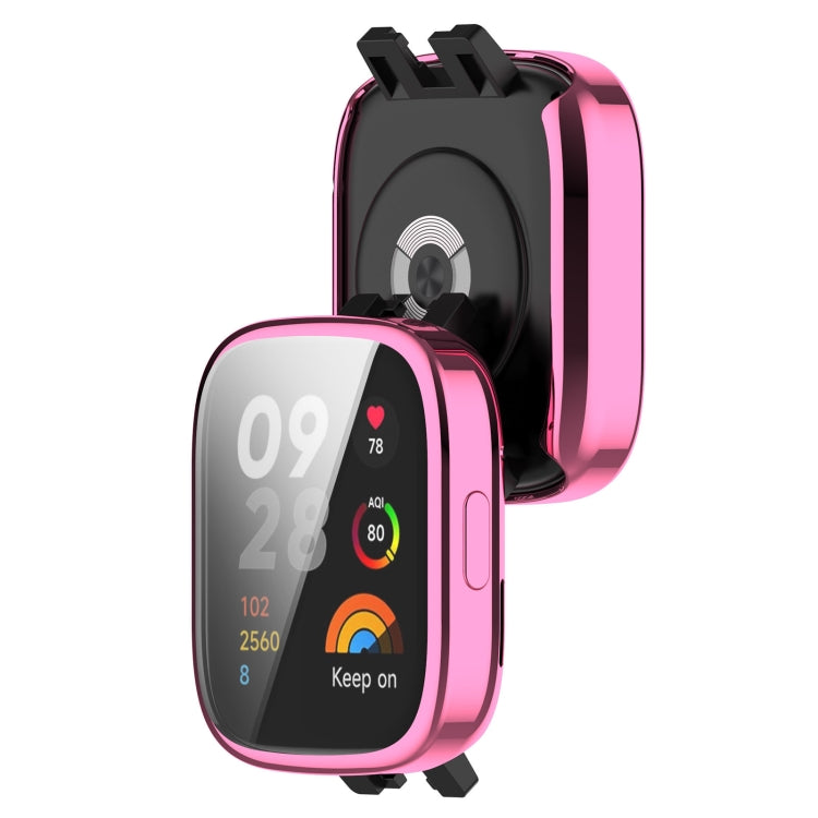 For Redmi Watch 3 Full Coverage TPU Electroplating Watch Protective Case(Pink) - Watch Cases by buy2fix | Online Shopping UK | buy2fix