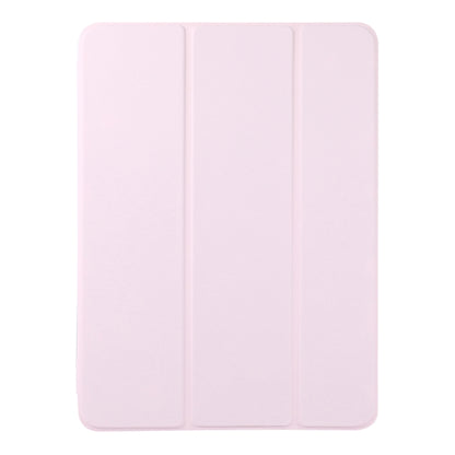 For iPad Air 13 2024 / Pro 12.9 2020 Non-buckle Double-sided Magnetic Flip Leather Tablet Case With Holder & Sleep / Wake-up Function(Pink) - iPad Pro 12.9 (2020) Cases by buy2fix | Online Shopping UK | buy2fix