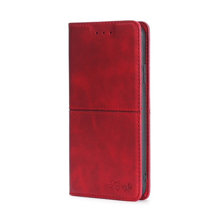 For Blackview A52 Cow Texture Magnetic Horizontal Flip Leather Phone Case(Red) - More Brand by buy2fix | Online Shopping UK | buy2fix