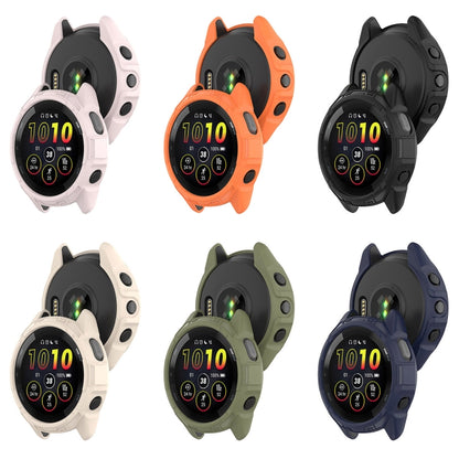 For Garmin Forerunner 265 Armor Hollow Watch Protective Case(Orange) - Watch Cases by buy2fix | Online Shopping UK | buy2fix