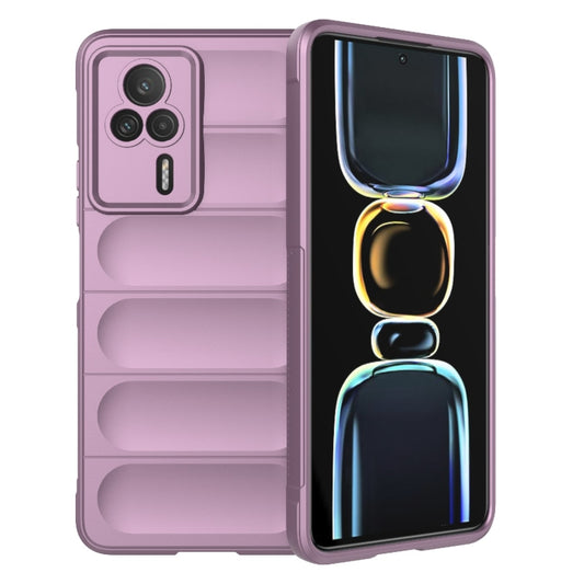 For Xiaomi Redmi K60E 5G Magic Shield TPU + Flannel Phone Case(Purple) - Xiaomi Cases by buy2fix | Online Shopping UK | buy2fix