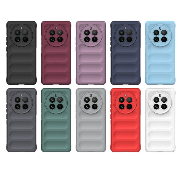 For Realme 12 Pro 5G / 12 Pro+ Magic Shield TPU + Flannel Phone Case(Dark Grey) - Realme Cases by buy2fix | Online Shopping UK | buy2fix