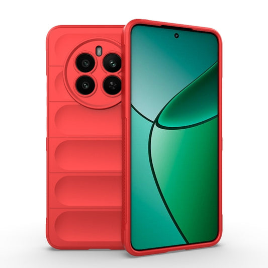 For Realme 12+ 5G Global Magic Shield TPU + Flannel Phone Case(Red) - Realme Cases by buy2fix | Online Shopping UK | buy2fix