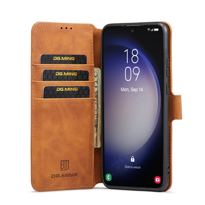 For Samsung Galaxy S23+ 5G DG.MING Retro Oil Edge Flip Leather Phone Case(Brown) - Galaxy S23+ 5G Cases by DG.MING | Online Shopping UK | buy2fix