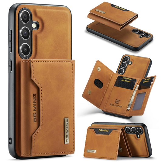 For Samsung Galaxy S24+ 5G DG.MING M2 Series 3-Fold Multi Card Bag + Magnetic Phone Case(Brown) - Galaxy S24+ 5G Cases by DG.MING | Online Shopping UK | buy2fix