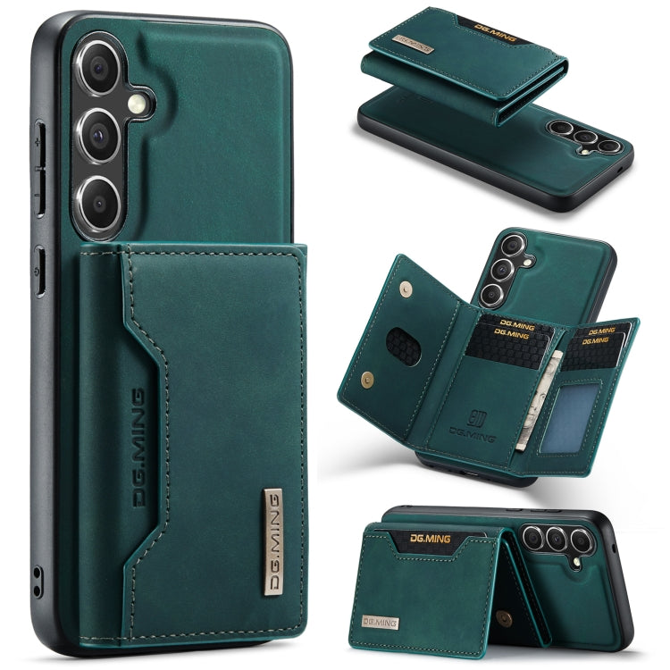 For Samsung Galaxy S24 5G DG.MING M2 Series 3-Fold Multi Card Bag + Magnetic Phone Case(Green) - Galaxy S24 5G Cases by DG.MING | Online Shopping UK | buy2fix