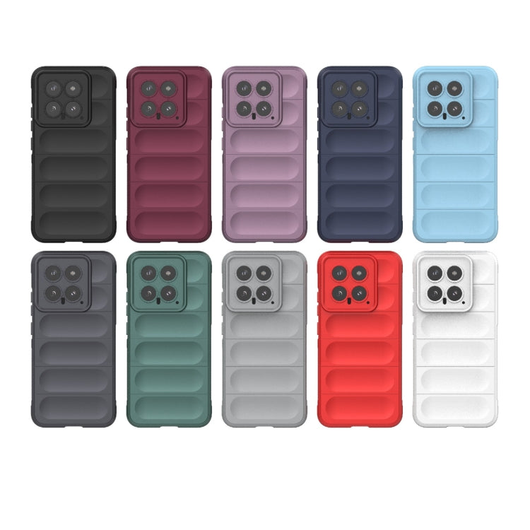 For Xiaomi 14 5G Magic Shield TPU + Flannel Phone Case(Light Blue) - 14 Cases by buy2fix | Online Shopping UK | buy2fix