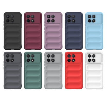 For Xiaomi Redmi K70 / K70 Pro 5G Magic Shield TPU + Flannel Phone Case(Dark Grey) - K70 Pro Cases by buy2fix | Online Shopping UK | buy2fix