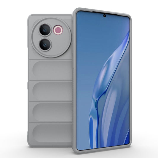 For vivo V30e 5G Global Magic Shield TPU + Flannel Phone Case(Grey) - vivo Cases by buy2fix | Online Shopping UK | buy2fix