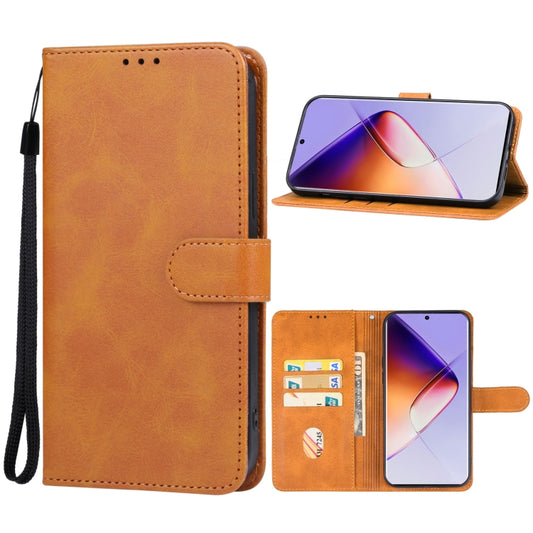 For Infinix Note 40 Leather Phone Case(Brown) - Infinix Cases by buy2fix | Online Shopping UK | buy2fix