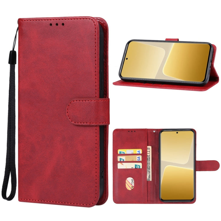 For Xiaomi 13T Leather Phone Case(Red) - Xiaomi Cases by buy2fix | Online Shopping UK | buy2fix