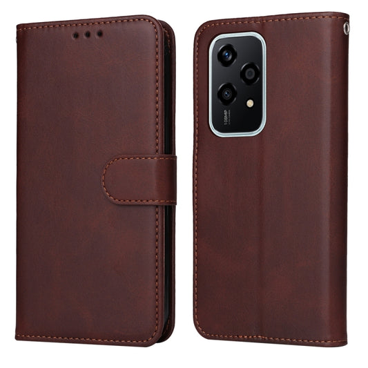 For Honor 200 Lite Global Classic Calf Texture Flip Leather Phone Case(Brown) - Honor Cases by buy2fix | Online Shopping UK | buy2fix
