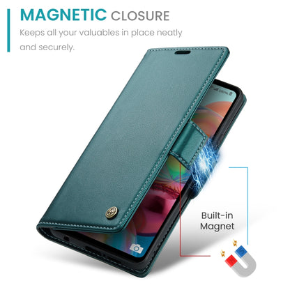 For Samsung Galaxy A71 4G CaseMe 023 Butterfly Buckle Litchi Texture RFID Anti-theft Leather Phone Case(Pearly Blue) - Galaxy Phone Cases by CaseMe | Online Shopping UK | buy2fix