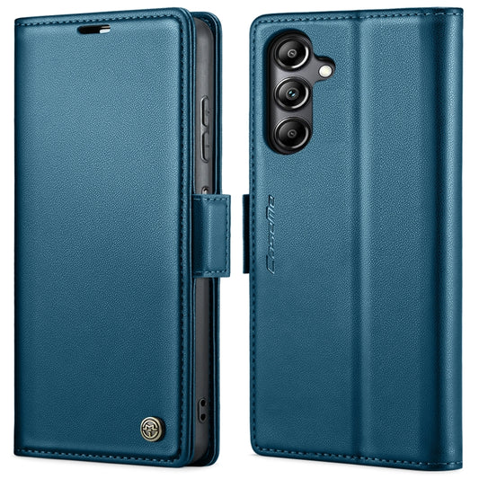 For Samsung Galaxy A05s CaseMe 023 Butterfly Buckle Litchi Texture RFID Anti-theft Leather Phone Case(Blue) - Galaxy Phone Cases by CaseMe | Online Shopping UK | buy2fix