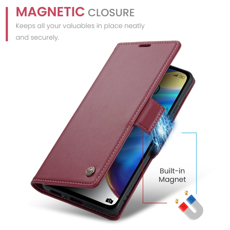 For Xiaomi Mi 10T 5G／10T Pro 5G CaseMe 023 Butterfly Buckle Litchi Texture RFID Anti-theft Leather Phone Case(Wine Red) - Xiaomi Cases by CaseMe | Online Shopping UK | buy2fix