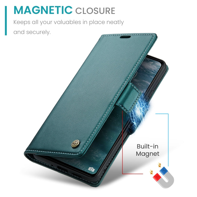 For Xiaomi Redmi 13C 4G / 13C 5G CaseMe 023 Butterfly Buckle Litchi Texture RFID Anti-theft Leather Phone Case(Pearly Blue) - 13C Cases by CaseMe | Online Shopping UK | buy2fix