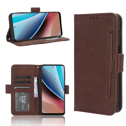 For Motorola Moto G Stylus 4G 2023 Skin Feel Calf Texture Card Slots Leather Phone Case(Brown) - Motorola Cases by buy2fix | Online Shopping UK | buy2fix
