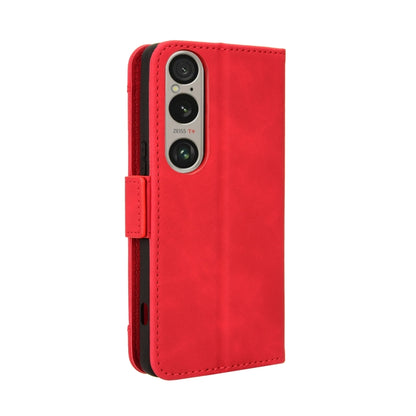 For Sony Xperia 1 VI 2024 Skin Feel Calf Texture Card Slots Leather Phone Case(Red) - Sony Cases by buy2fix | Online Shopping UK | buy2fix