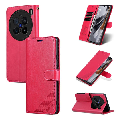 For vivo X200 Pro AZNS Sheepskin Texture Flip Leather Phone Case(Red) - X200 Pro Cases by AZNS | Online Shopping UK | buy2fix