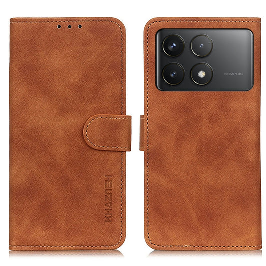 For Xiaomi Redmi K70 5G / K70 Pro 5G KHAZNEH Retro Texture Flip Leather Phone Case(Brown) - K70 Cases by buy2fix | Online Shopping UK | buy2fix