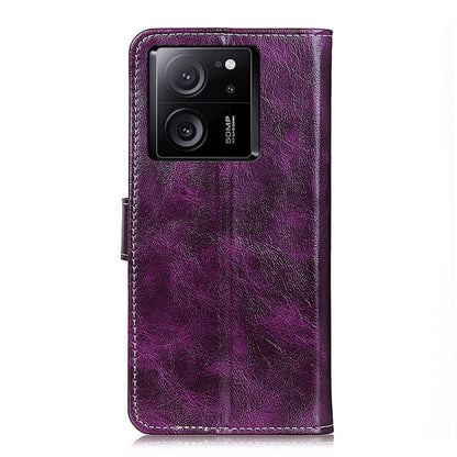For Xiaomi 13T 5G / Redmi K60 Ultra 5G Retro Crazy Horse Texture Leather Phone Case(Purple) - Redmi K60 Ultra Cases by buy2fix | Online Shopping UK | buy2fix