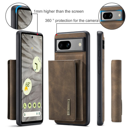 For Google Pixel 7A DG.MING M1 Series 3-Fold Multi Card Wallet + Magnetic Phone Case(Coffee) - Google Cases by DG.MING | Online Shopping UK | buy2fix