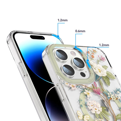 For iPhone 15 Pro Max MagSafe Magnetic TPU Phone Case(Blue Hydrangea Ball) - iPhone 15 Pro Max Cases by buy2fix | Online Shopping UK | buy2fix