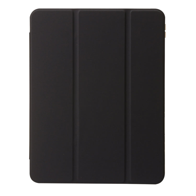 For iPad Air 11 2024 Clear Acrylic 3-Fold Leather Tablet Case(Black) - iPad Air 11 2024 Cases by buy2fix | Online Shopping UK | buy2fix