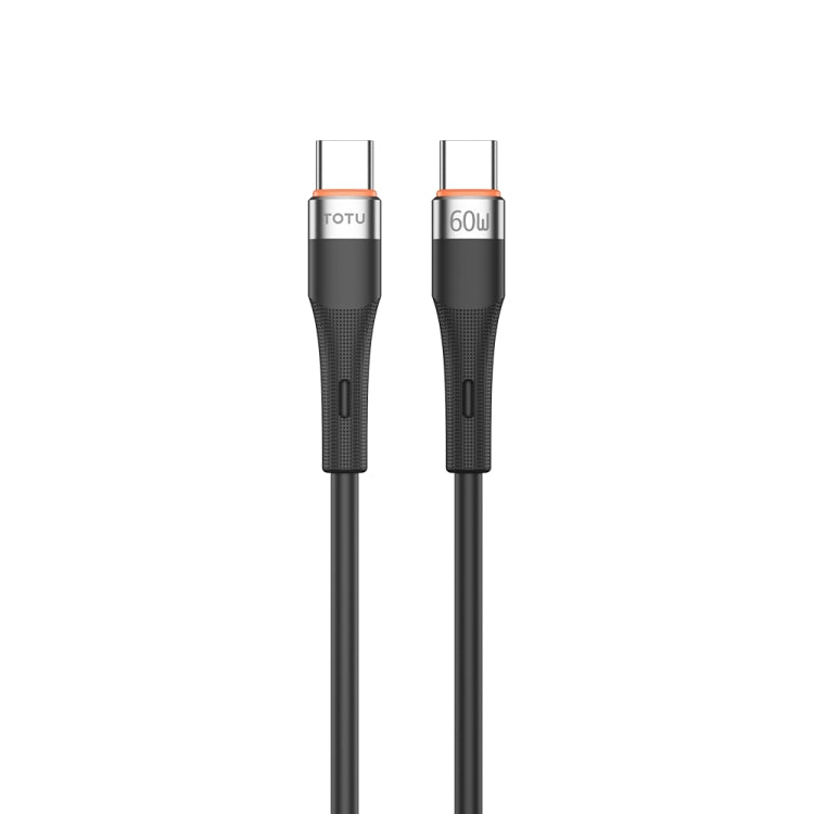 TOTU CB-2 Series USB-C / Type-C to USB-C / Type-C Aluminum Alloy Skin Feel Data Cable, Length:1m(Black) - USB-C & Type-C Cable by TOTUDESIGN | Online Shopping UK | buy2fix