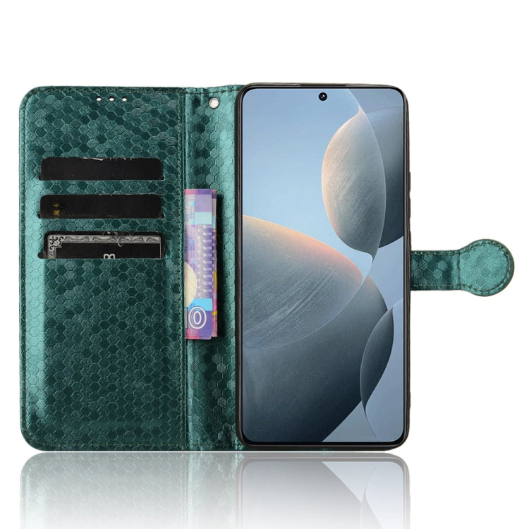 For Xiaomi Redmi K70 5G / K70 Pro 5G Honeycomb Dot Texture Leather Phone Case(Green) - K70 Pro Cases by buy2fix | Online Shopping UK | buy2fix