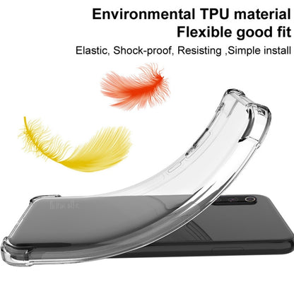 For Xiaomi Redmi 12 4G imak Shockproof Airbag TPU Phone Case(Transparent Black) - Xiaomi Cases by imak | Online Shopping UK | buy2fix