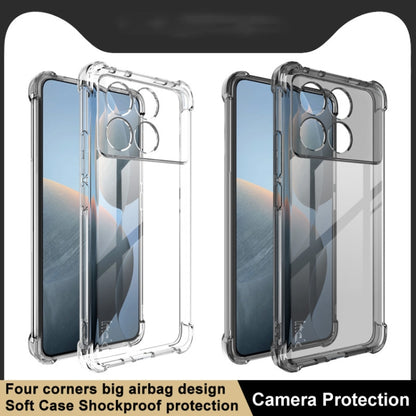 For Xiaomi Poco X6 Pro 5G/Redmi K70E 5G imak Shockproof Airbag TPU Phone Case(Transparent Black) - K70E Cases by imak | Online Shopping UK | buy2fix