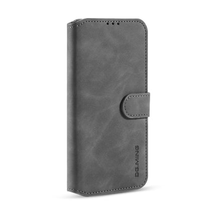 For Samsung Galaxy A21s DG.MING Retro Oil Side Horizontal Flip Case with Holder & Card Slots & Wallet(Gray) - Galaxy Phone Cases by DG.MING | Online Shopping UK | buy2fix