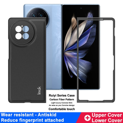 For vivo X Fold2 imak Ruiyi Series Carbon Fiber PU + PC Phone Case - vivo Cases by imak | Online Shopping UK | buy2fix