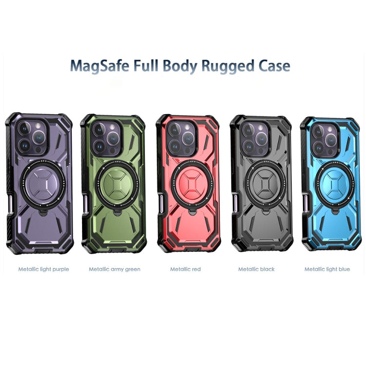 For iPhone 16 Pro Max Armor Series Holder Phone Case(Light Purple) - iPhone 16 Pro Max Cases by buy2fix | Online Shopping UK | buy2fix